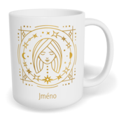 Hrnek klasický malý s vlastním potiskem - Znamení zvěrokruhu Panna