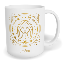 Hrnek klasický malý s vlastním potiskem - Znamení zvěrokruhu Panna