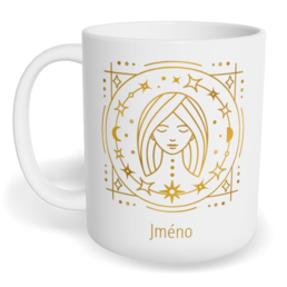 Hrnek klasický malý s vlastním potiskem - Znamení zvěrokruhu Panna