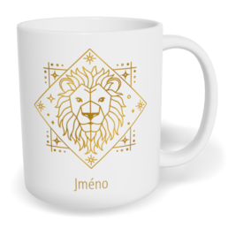 Hrnek klasický malý s vlastním potiskem - Znamení zvěrokruhu Lev