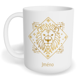 Hrnek klasický malý s vlastním potiskem - Znamení zvěrokruhu Lev