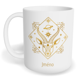 Hrnek klasický malý s vlastním potiskem - Znamení zvěrokruhu Kozoroh
