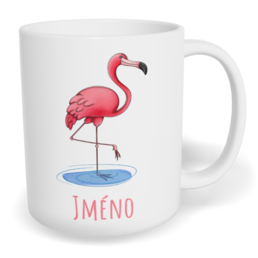 Hrnek klasický malý s vlastním potiskem - Plameňák