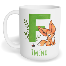 Hrnek klasický malý s vlastním potiskem - Jméno F