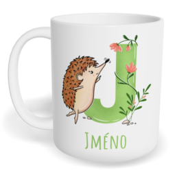 Hrnek klasický malý s vlastním potiskem - Jméno J
