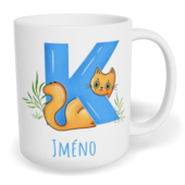 Hrnek klasický malý s vlastním potiskem - Jméno K
