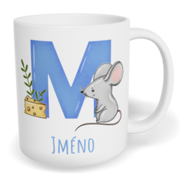 Hrnek klasický malý s vlastním potiskem - Jméno M