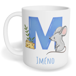 Hrnek klasický malý s vlastním potiskem - Jméno M