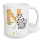 Hrnek klasický malý s vlastním potiskem - Jméno N