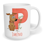 Hrnek klasický malý s vlastním potiskem - Jméno P