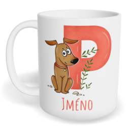 Hrnek klasický malý s vlastním potiskem - Jméno P
