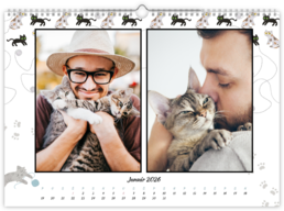 Fotokalendár exkluzív nástenný mesačný na šírku - Mačky