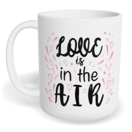 Hrnek klasický malý s vlastním potiskem - Love is in the air