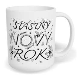 Hrnek klasický malý s vlastním potiskem - Šťastný nový rok
