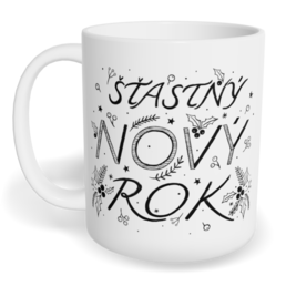 Hrnek klasický malý s vlastním potiskem - Šťastný nový rok