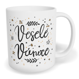 Hrnek klasický malý s vlastním potiskem - Veselé Vánoce