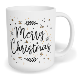 Hrnek klasický malý s vlastním potiskem - Merry Christmas