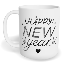 Hrnek klasický malý s vlastním potiskem - Happy new year