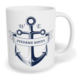 Hrnek klasický malý s vlastním potiskem - Zvedáme kotvy