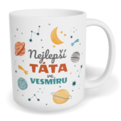 Hrnek klasický malý s vlastním potiskem - Nejlepší táta ve vesmíru