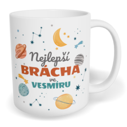 Hrnek klasický malý s vlastním potiskem - Nejlepší brácha ve vesmíru