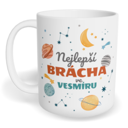 Hrnek klasický malý s vlastním potiskem - Nejlepší brácha ve vesmíru