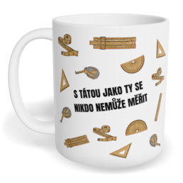 Hrnek klasický malý s vlastním potiskem - S tátou jako ty