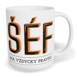 Hrnek klasický malý s vlastním potiskem - Šéf