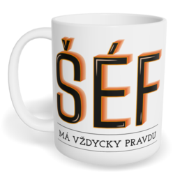 Hrnek klasický malý s vlastním potiskem - Šéf