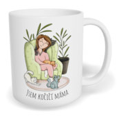Hrnek klasický malý s vlastním potiskem - Kočičí máma