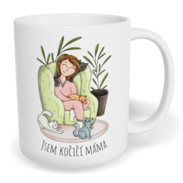 Hrnek klasický malý s vlastním potiskem - Kočičí máma