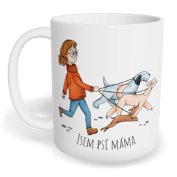 Hrnek klasický malý s vlastním potiskem - Psí máma