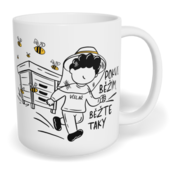 Hrnek klasický malý s vlastním potiskem - Včelař, pokud běžím, běžte taky