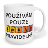 Hrnek klasický malý s vlastním potiskem - Použivám pouze sarkasmus