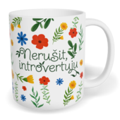 Hrnek klasický malý s vlastním potiskem - Nerušit, introvertuju