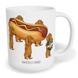 Hrnek klasický malý s vlastním potiskem - Odpočívej v pokoji