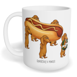 Hrnek klasický malý s vlastním potiskem - Odpočívej v pokoji