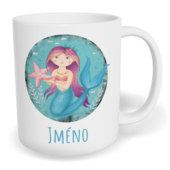 Hrnek klasický malý s vlastním potiskem - Mořská víla
