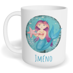 Hrnek klasický malý s vlastním potiskem - Mořská víla