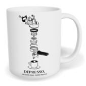 Hrnek klasický malý s vlastním potiskem - Depresso