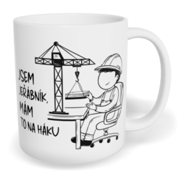 Hrnek klasický malý s vlastním potiskem - Jsem jeřábník