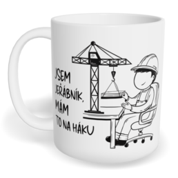 Hrnek klasický malý s vlastním potiskem - Jsem jeřábník