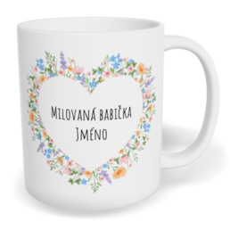 Hrnek klasický malý s vlastním potiskem - Milovaná babička