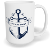 Hrnek klasický velký s vlastním potiskem - Zvedáme kotvy