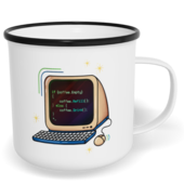 Hrnek plecháček s potiskem na míru - Zadej jiný kód