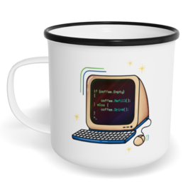 Hrnek plecháček s potiskem na míru - Zadej jiný kód