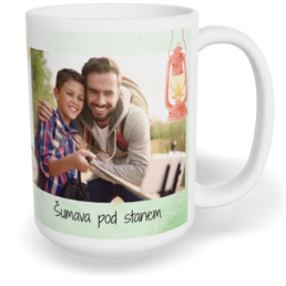 Fotohrnček klasický veľký - Watercolor camping