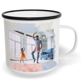 Fotohrnček plecháčik s fotkou a textom - Watercolor