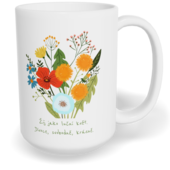 Hrnek klasický velký s vlastním potiskem - Žij jako luční květ