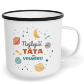 Hrnek plecháček s potiskem na míru - Nejlepší táta ve vesmíru